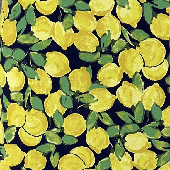 Talbots Women Lp Effortless Jersey Sleeveless Shift Dress Lemon Bunches Slimming - Picture 12 of 14